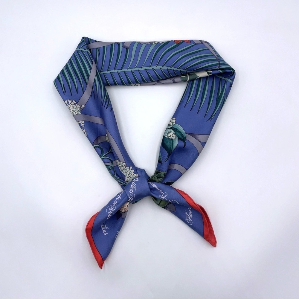 HERMES Vintage Collectors Floral “Fleurs de L’ Opera” Multicolor Silk Scarf - 90 - Picture 6 of 10